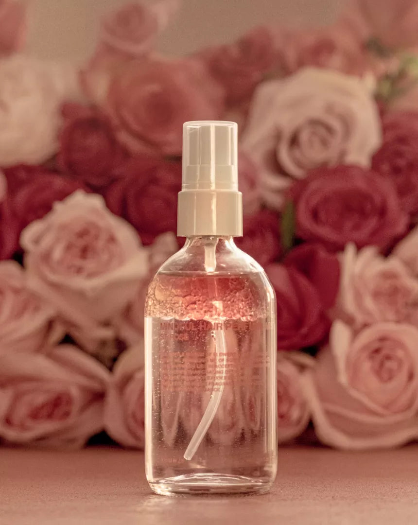 Mindful Hair Perfume Mist : Damask St. Rose & Ritual Guasha Brush Set