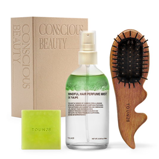 Mindful Hair Perfume Mist : Detulipe & Ritual Guasha Brush Set